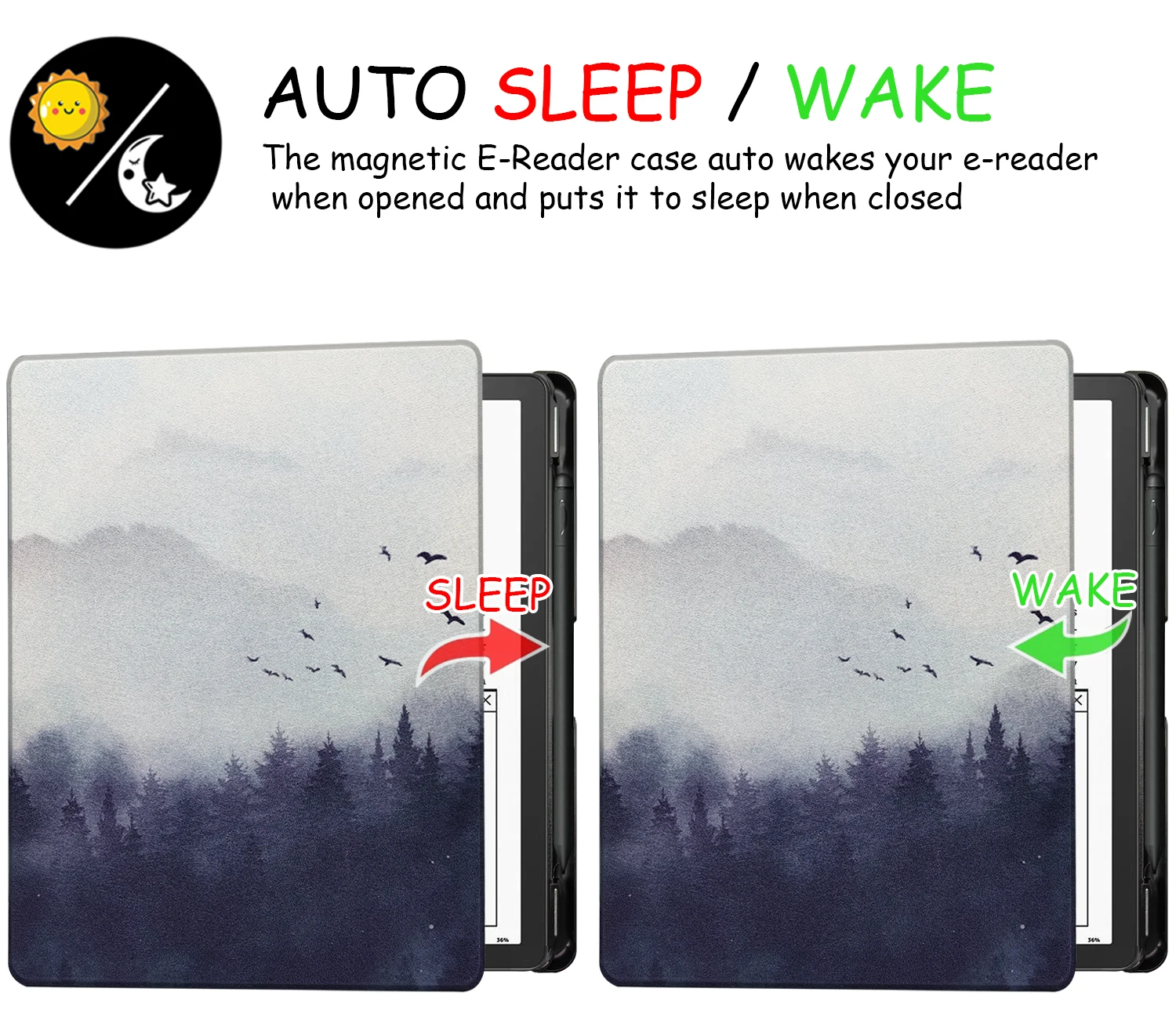 para Kindle Scribe Todos os Novos pu Capa de Couro com Auto Dormir Wake 102 in 2023 Lançado com Pen Holder Case - Imagem 5