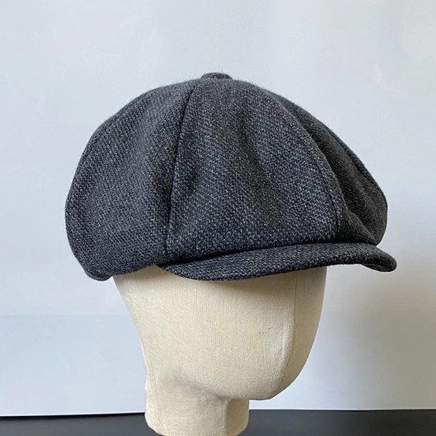 Octagonal hat Retro hat Men's British style Fashion versatile newspaper