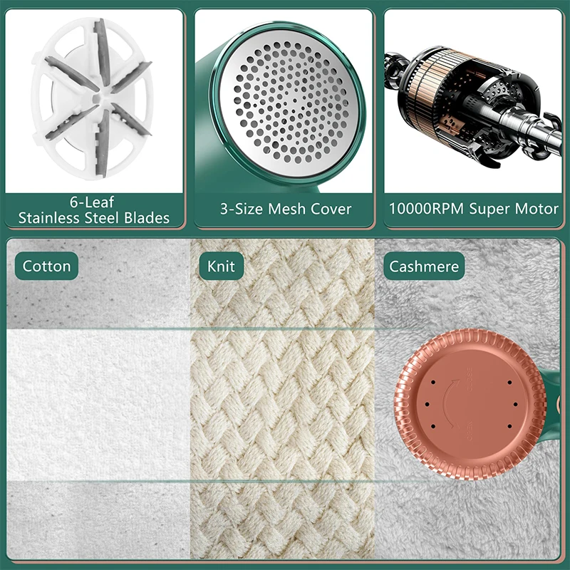 Lint Remover For Clothes Rechargeable Effectively and Quickly Hair Balls Fuzz Removers Carpet Cleaner Hair Ball Fuzz Trimmer 6
