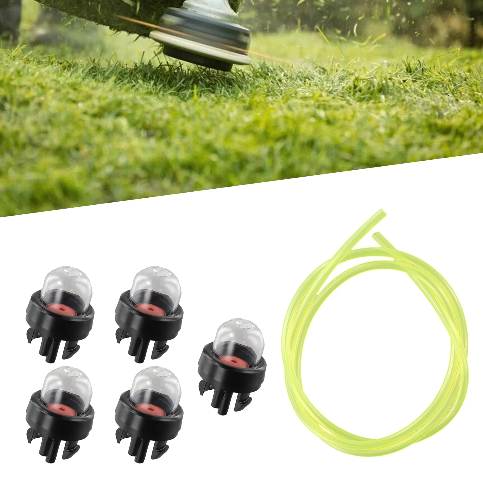 

5pcs Fuel Primer With 1m Fuel Line Garden Power Tools Accessories Lawn Mower Replacement Parts For Ryobi For Talon For Stihl