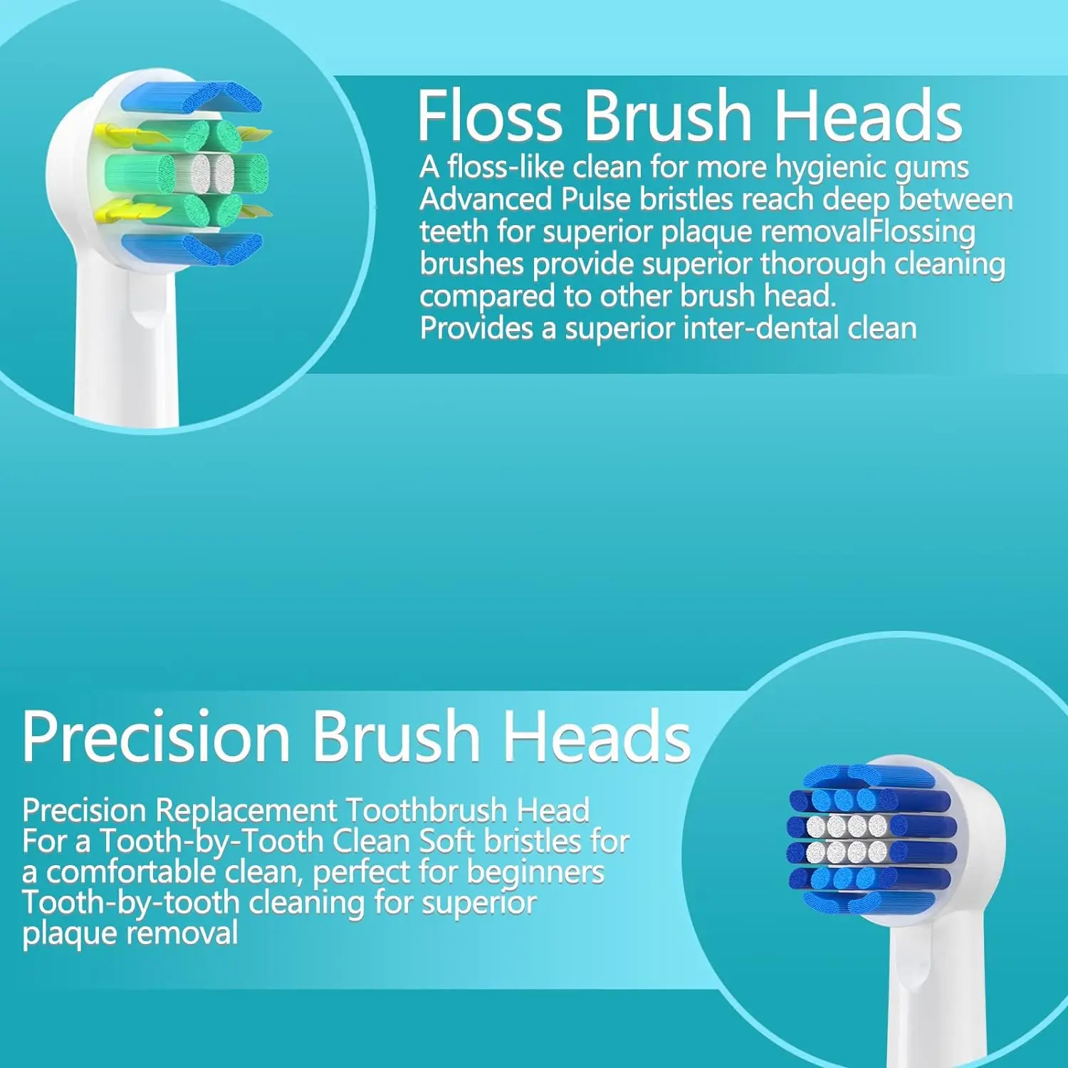 Replacement Brush Head Refill for Oral B Braun Toothbrushes Sensitive Precision Clean Standard Floss Brush Nozzles replacement toothbrush heads
