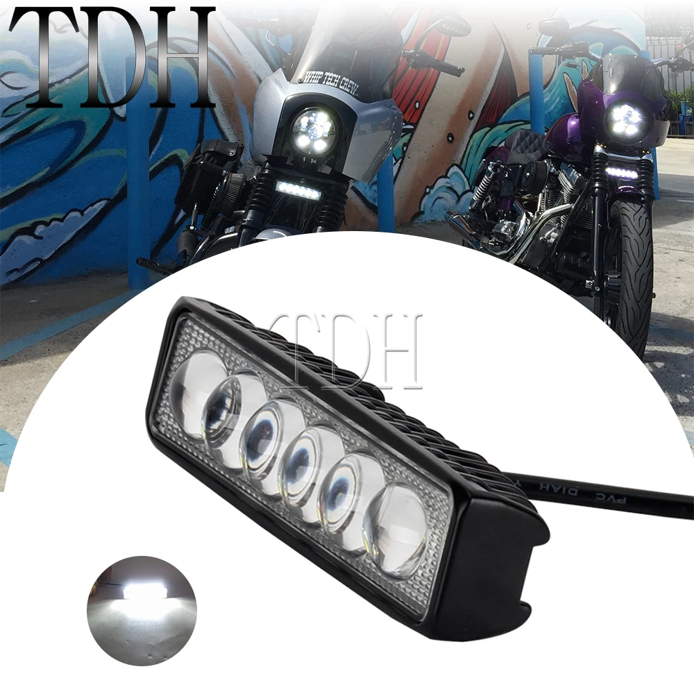 

Club Style Motorbike 10-30V LED Work Light Bar Spotlight Auxiliary Headlight For Harley Dyna Softail 2000-17 Street Bob FXBB XL