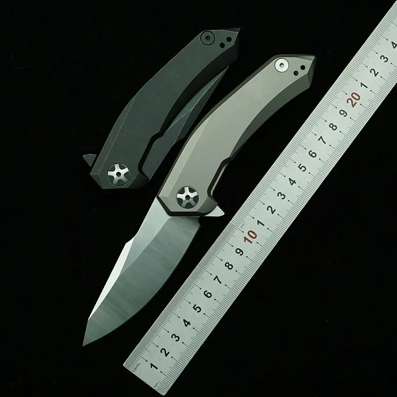 

New 0095 0095BW Mark S35VN Blade Titanium Alloy Handle Ceramic Bearing Outdoor Camping Survival Kitchen EDC Tool Folding Knife