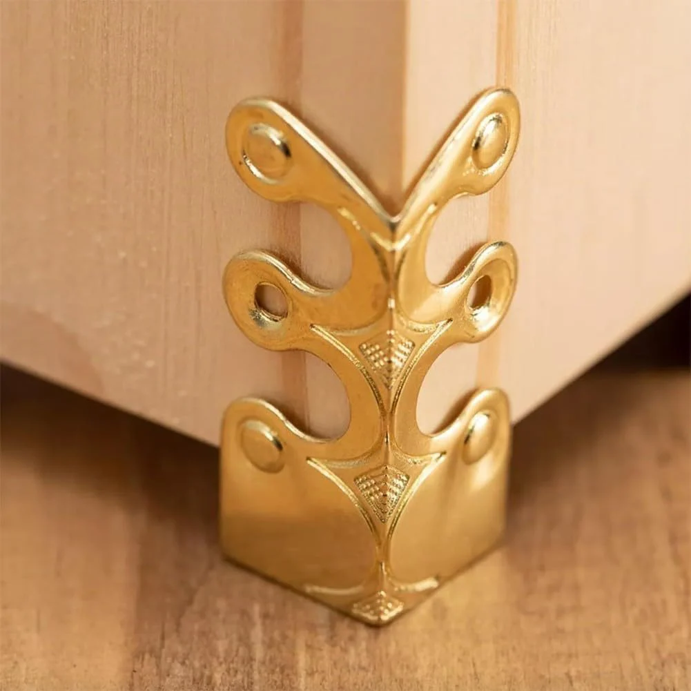Vintage Iron Skiffers Iron Skirting Board Corner Protectors Corners Edge Cover 6 PCS Residential And Commercial Spaces furniture corner protector,decorative corner cover,metal decorative protectors