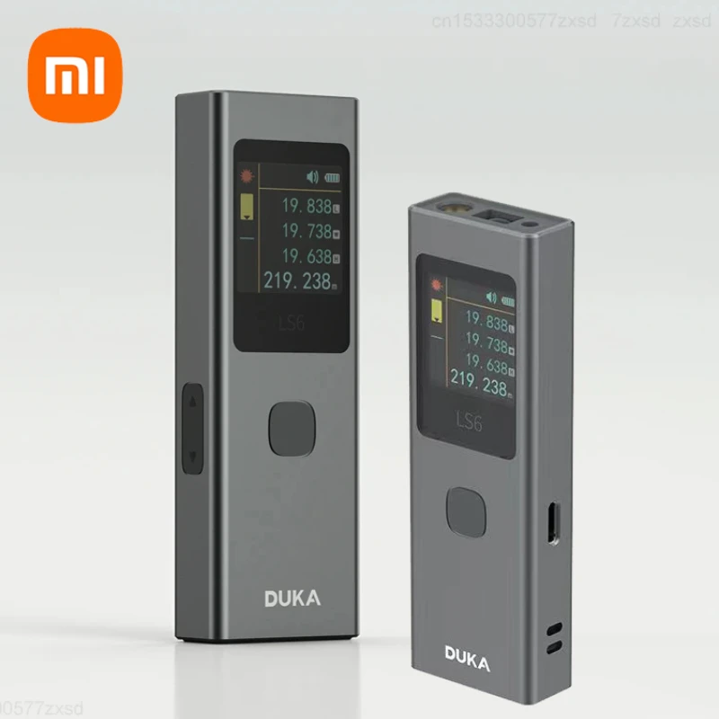 Laser Rangefinder Xiaomi DUKA ATuMan LS6 Laser Rangefinder 40m Mini Distance Angle Meter Measuring Tool Portable Rechargeable Laser Line Marker