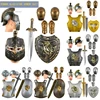 Retro Roman Warrior Armor Set Children Wear Dragon Shield Weapon Toy Cosplay For The Dance Performance Outdoor Sports Toy Gift 1