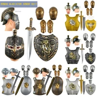 Retro Roman Warrior Armor Set Children Wear Dragon Shield Weapon Toy Cosplay For The Dance Performance Outdoor Sports Toy Gift 1