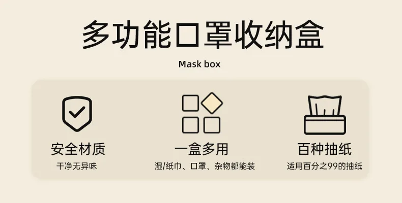 Description Picture 5 of itemPlastic Tissue Box Wooden Lid Round/Square Napkin Holder Container Wet Tissue Paper Dispenser Case Modern Home Car Organizer