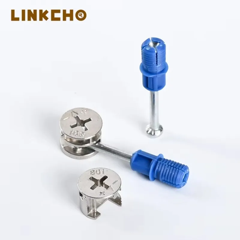 2 In 1 Invisible Connector Furniture Fittings Stainless steels crews Connector Mini Fix nuts and bolts for kitchen cabinet Join furniture connector