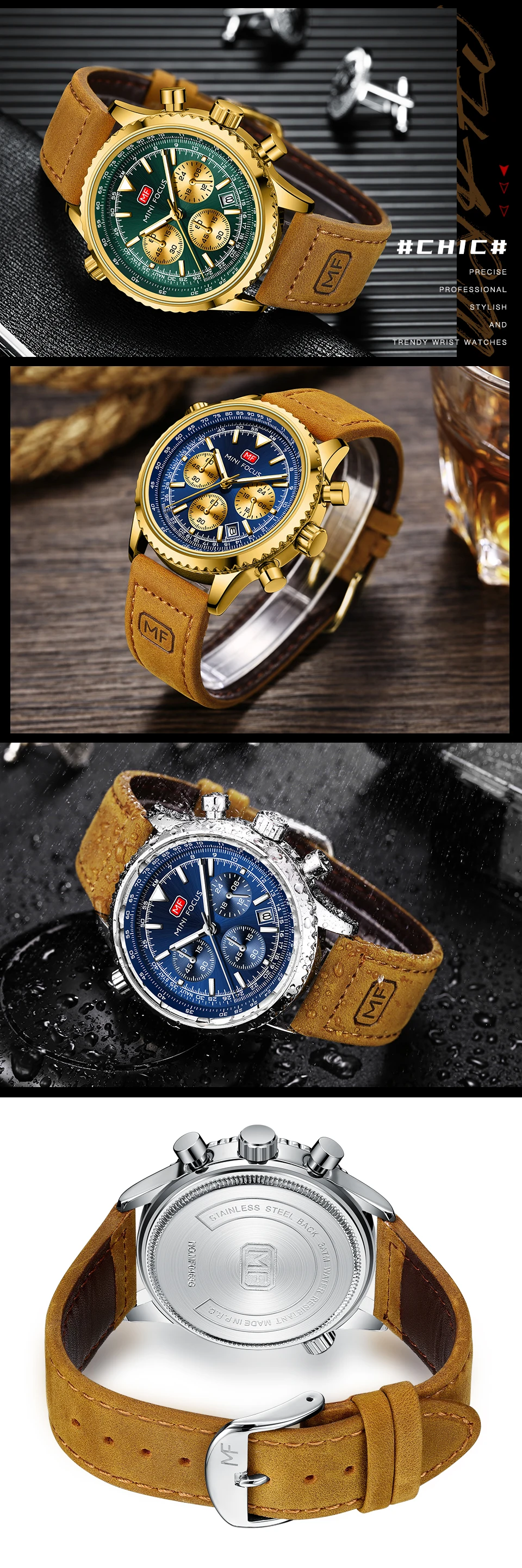 Montre à quartz MINI FOCUS pour homme étanche_voghion.com