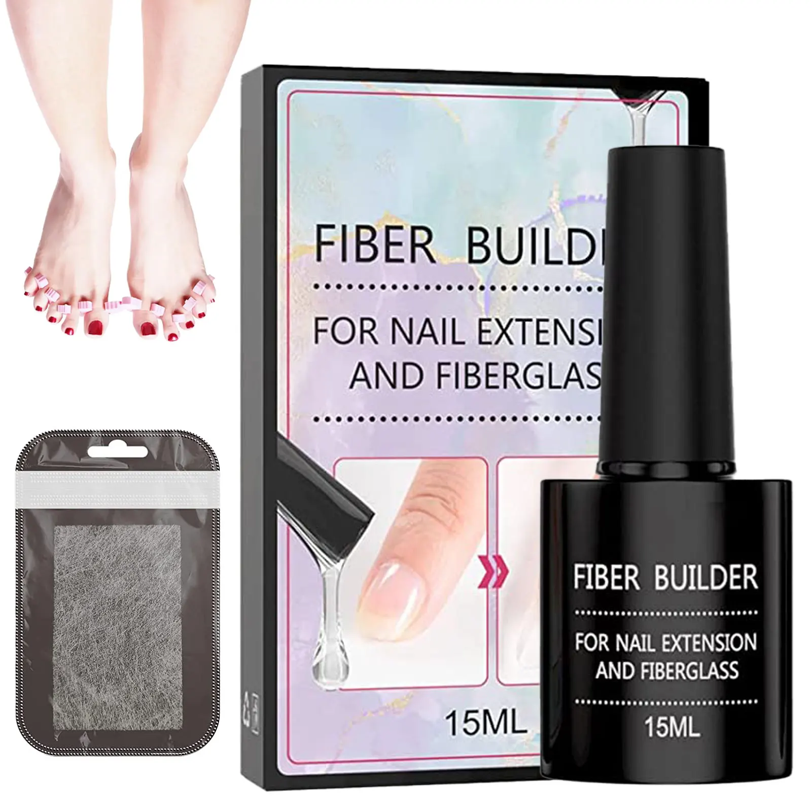 Nail Extension Fiberglass Kit Press On Nail Gel Glue For Nails Tips Durable Anti cracking Nail