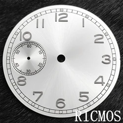 Black Watch Dial with Green Luminous for Mechanical Movement Watches, 37mm (Silvery)