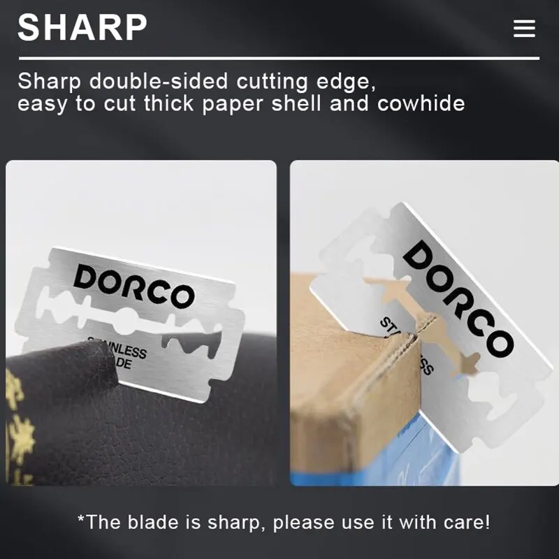 Eyebrow Razor 10pcs Stainless Steel Safety Double Sided Thin Manual Folding Eyebrow Trimming Hair Removal Tool