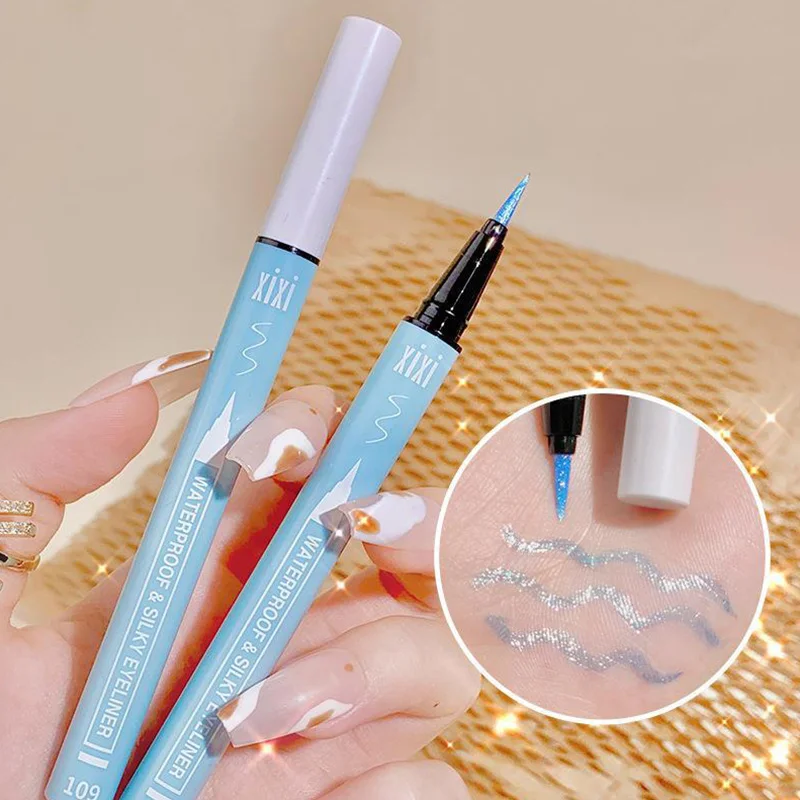 Liquid Eyeliner Blue Glitter Eyeliner Pen Long Lasting Focallure Eye