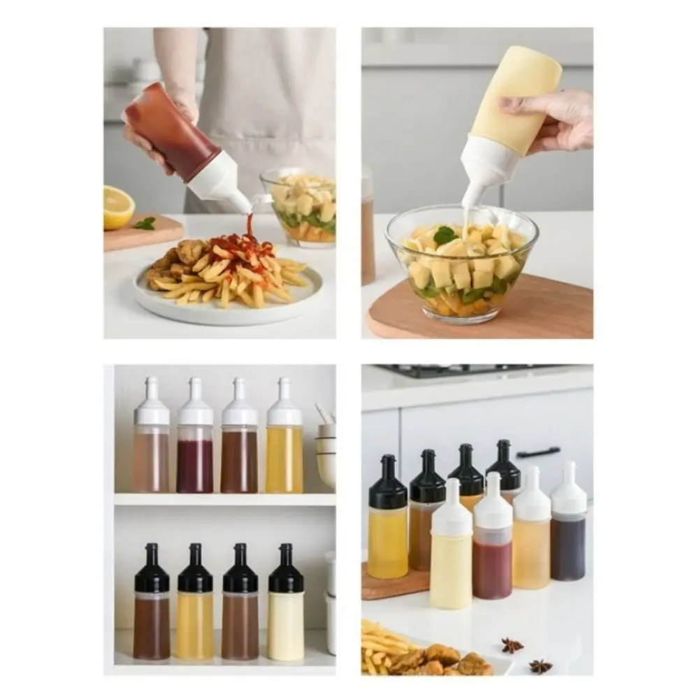 Description Picture 5 of item1PC 250ml/500ml Condiment Squeeze Bottles Sealed With Lid Olive Oil Bottle Plastic Transparent Oil Spray Bottle Kitchen
