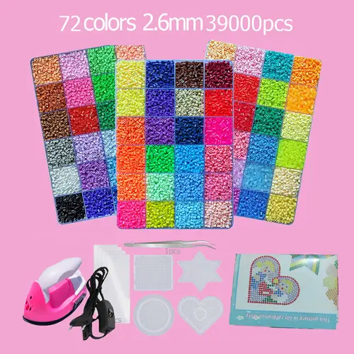 Hama Beads Box Embalagem Thermal mosaic Ferro Educação Beads, Ironing beads Fuse Beads Brinquedo DIY, 24 48 72 Cores 2.6MM 5MM - Image 4