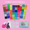 Hama Beads Box Embalagem Thermal mosaic Ferro Educação Beads, Ironing beads Fuse Beads Brinquedo DIY, 24 48 72 Cores 2.6MM 5MM 4