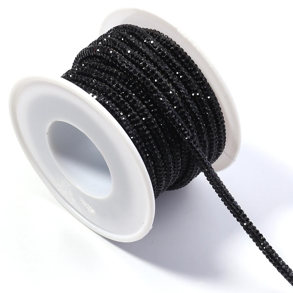 Colorful Rhinestone Chain - Crystal Dense Cup Banding for DIY Jewelry, Bows, and Headwear