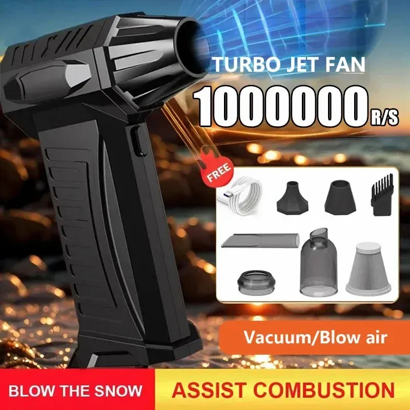 Super Violent Blower 800000RPM Brushless Motor Turbo Jet Blower 10000mAh Fast Charging Outdoor Thrust PC Cleaning Tool
