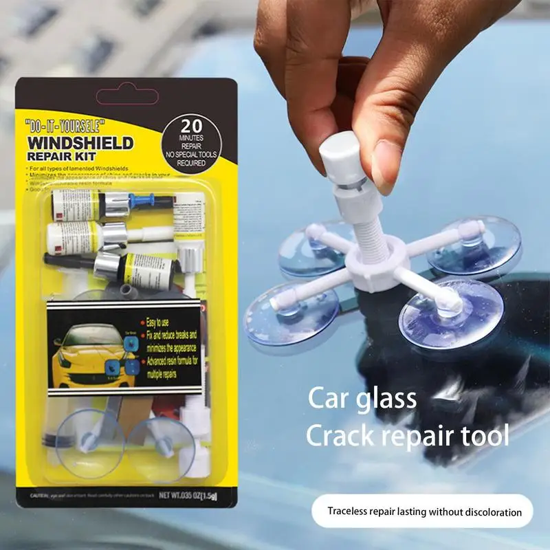 

Car windshield repair kit portable auto windscreen scrack repair tool vehicles glass cracked repairing kit car casement fix tool
