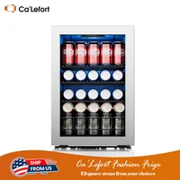 Ca'Lefort Mini Fridge Beverage Refrigerator - 77 Can Capacity Cooler with Stylish Glass Door for Easy Home and Office Storage 1
