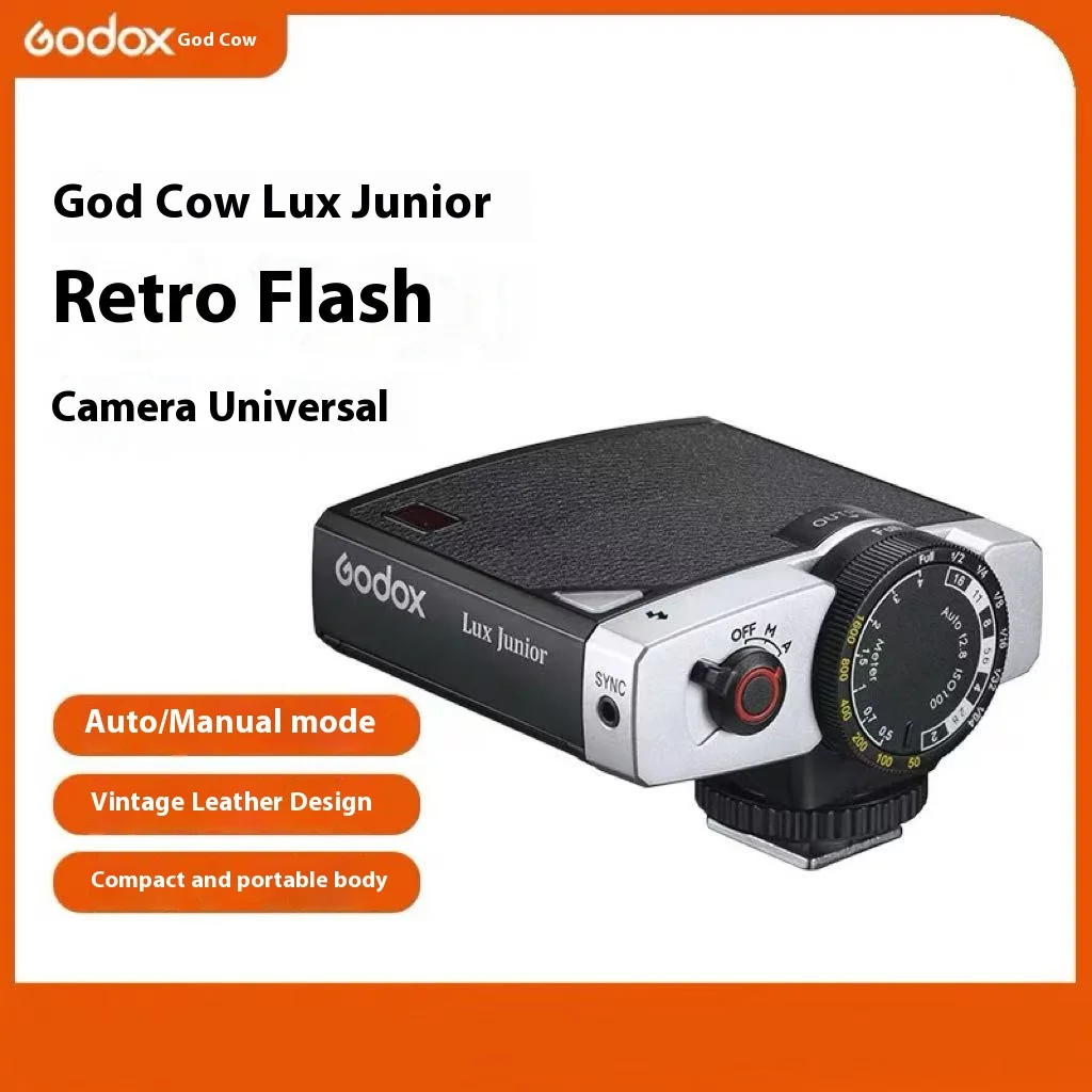 Godox Color Lux Junior Camera Flash GN12 6000K&plusmn;200K 7 Levels Flash Speedlite Trigger for Canon Nikon Fuji Olympus Sony Camera