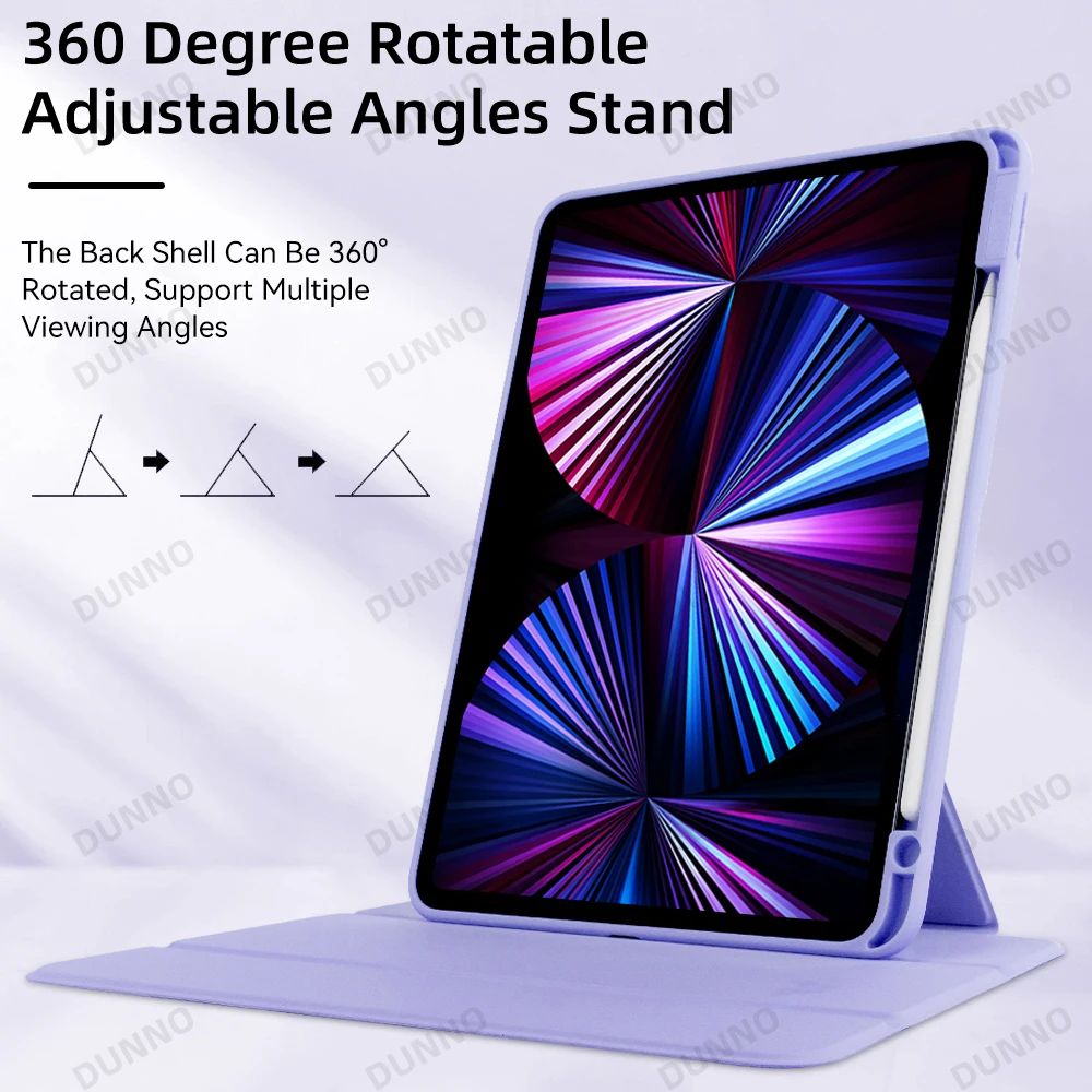 Rotatable Case para Tablet Ipad Pro 11 12.9 Air 10.9 10th 9ª Geração Mini Capa Funda 360 ° - Imagem 6