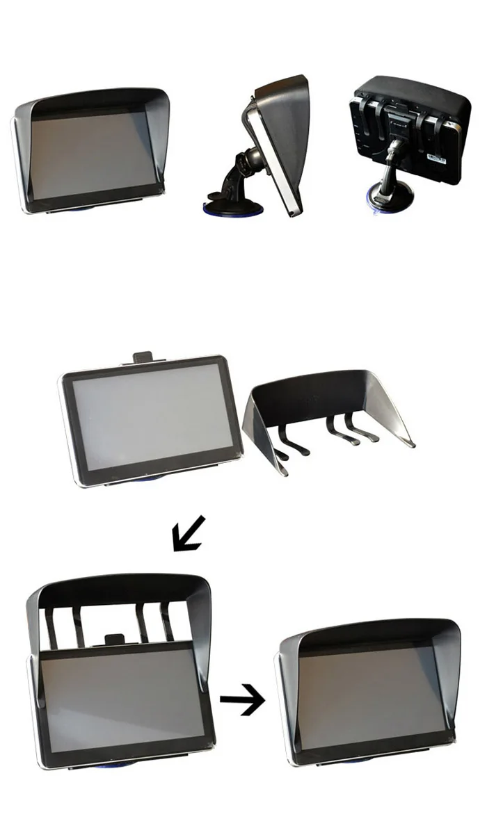 4.3 / 5 / 7 / GPS Navigation Accessories Inch Frame GPS Universal Sunshade Sun Shade GPS Screen Visor Hood Block