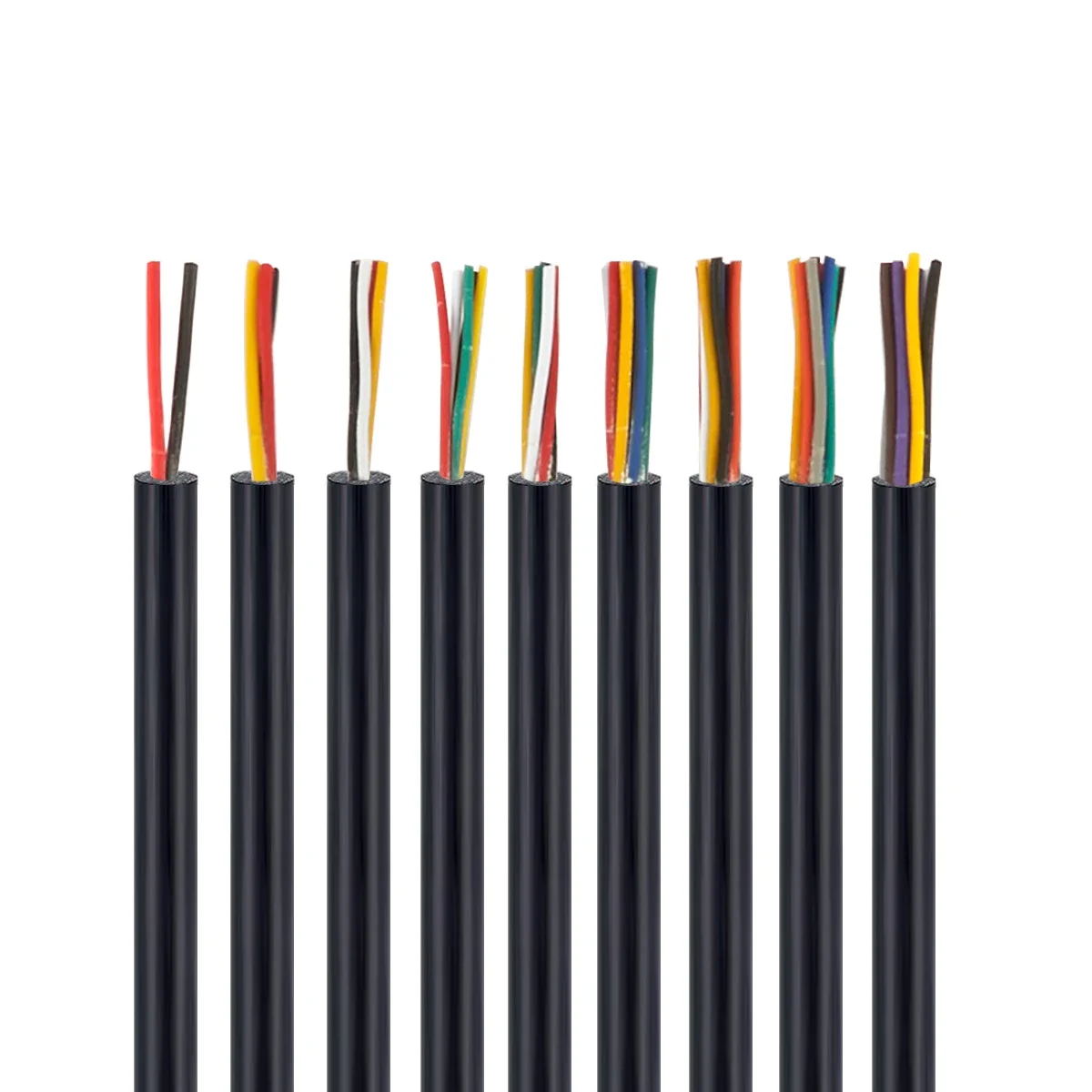 Sheathed Wire Cable 2/3/4/5/6/7/8 Conductor 12V Flexible Electrical Multi Core Round Car Automotive Cable For LED Light Speakers 1