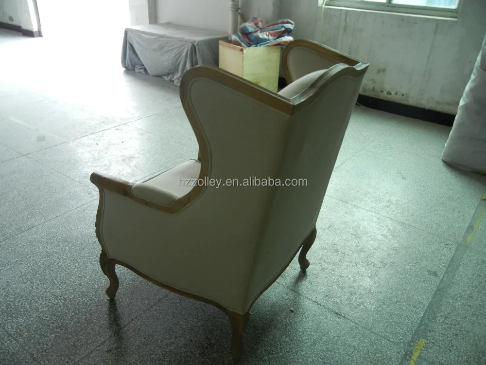 Italian chic style coffee shop waiting sofa chair,modern fabric wooden armchair