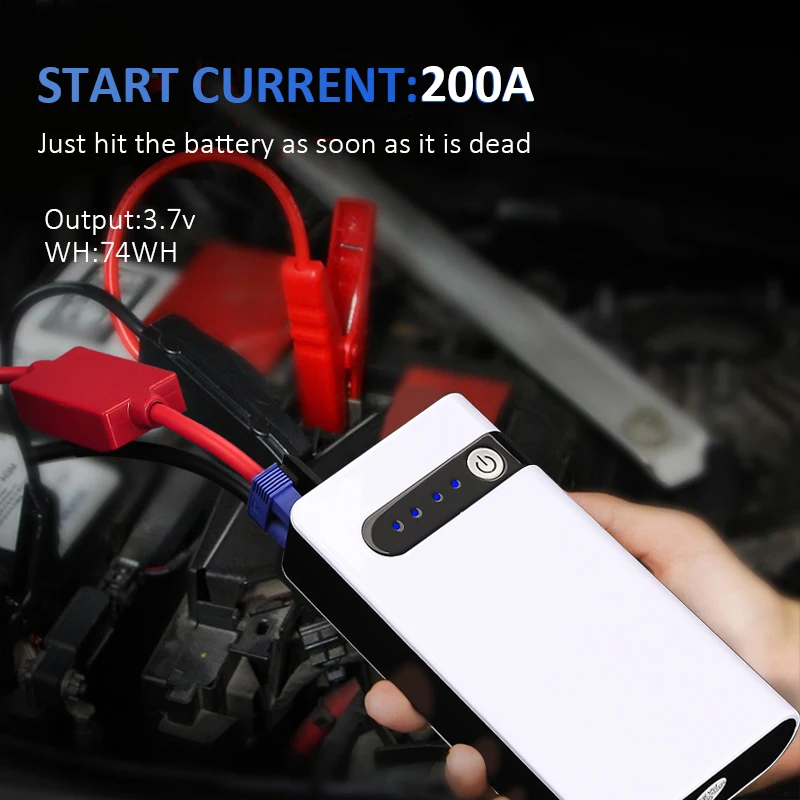 Mini Portable Slim 20000mah Jump Starter Engine Battery Charger Power Bank  Usb Power 12v Emergency Starting Device For 1.8l Car - Jump Starter -  AliExpress