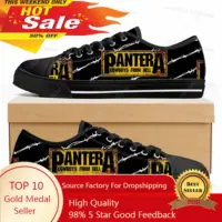 Pantera Metal Band Pop Low Top High Quality Sneakers Mens Women Teenager Canvas Sneaker Casual Couple Shoes Custom Shoes 1