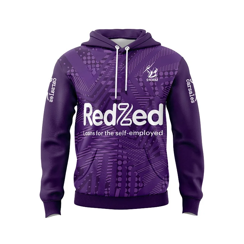thumbnail image 1 of Sudadera con capucha para hombre NRL Storm | Camiseta polo de entrenamiento verde Melbourne Storm 2024 (nombre y número personalizados), 1 of 5