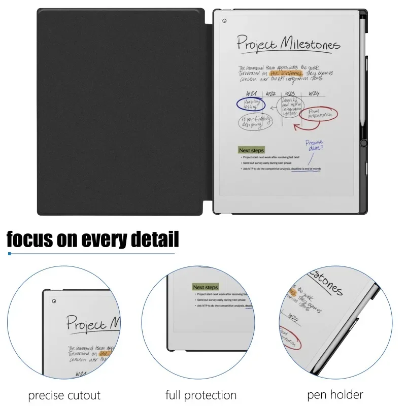Slim Smart Flip Cover with Built-in Pencil Slot
