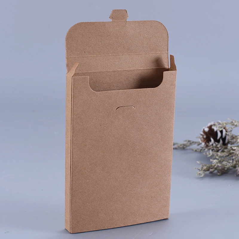 Kraft Paper Postcard Box Folder Photo Storage Envelope Packaging Gift Box Underwear Packaging