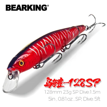 Bearking-128mm 23g 새로운 핫 모델 전문 품질 낚시 미끼, 하드 미끼 다이빙 1.5m 품질 wobblers 미노우