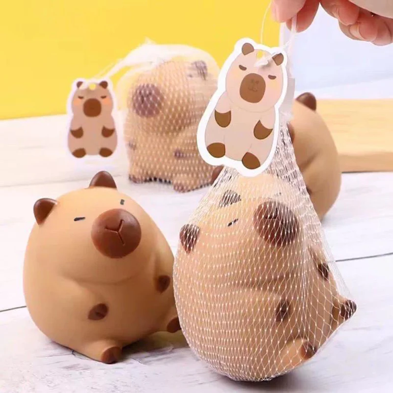 Adorable Capybara Squishy Stress Relief Toy - Soft Kawaii Animal Decor & Perfect Birthday Gift