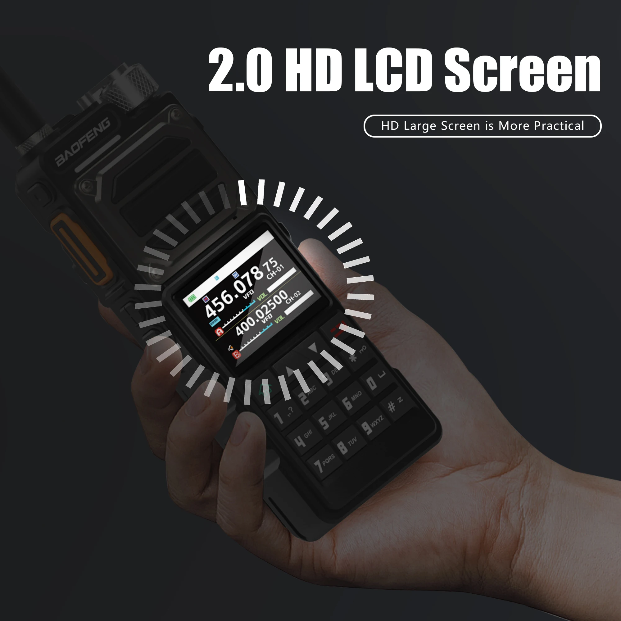 New UV-25 Pro GPS Walkie Talkie 10W 2.0inch LCD Screen Man Down Alarm Wireless Copy Frequency USB C Charger Update UV-25M Radio 4