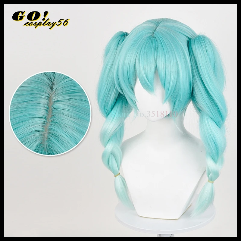 

Парик Miku для косплея зайчик для девочек зеленый длинный Плетеный хвост термостойкие короткие волосы Кролик ролевые игры двойные косички