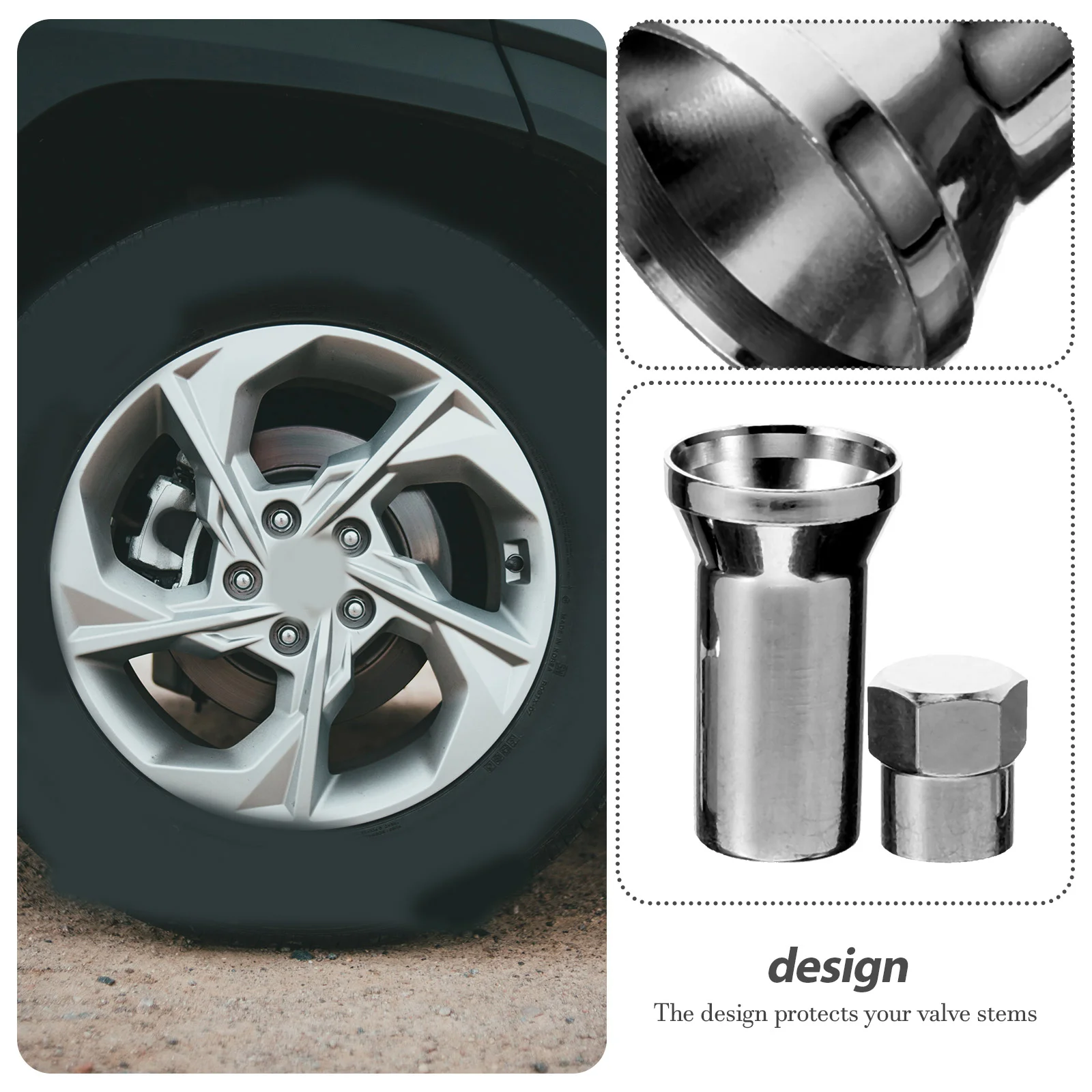 1 세트 고무 타이어 밸브 스템 캡 금속 커버 범용 자동차 트럭 먼지 방지 액세서리 알루미늄 합금 자동차 밸브 스템