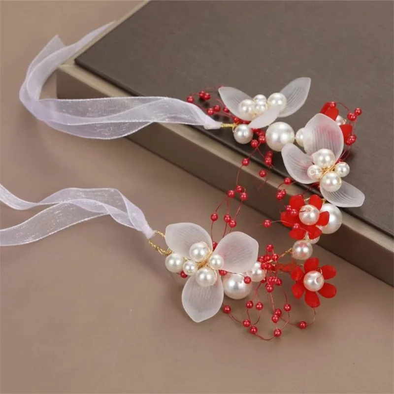 Elegant Pearl Flower Headband - Baby Girls Wedding Hair Accessory