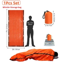 Lightweight Waterproof Emergency Survival Sleeping Bag Hiking Cycling  Outdoor Camping Gear Thermal Sack First Aid Rescue Mylar 1