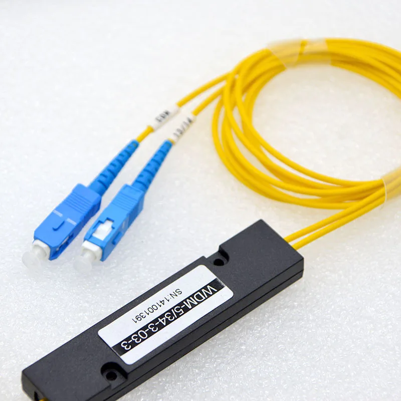 New Hot Sell Optical Fiber Multiplexer Demultiplexer WDM1310/1490/1550nm Optical Fiber1:2 SC APC Connector Special Free Shipping