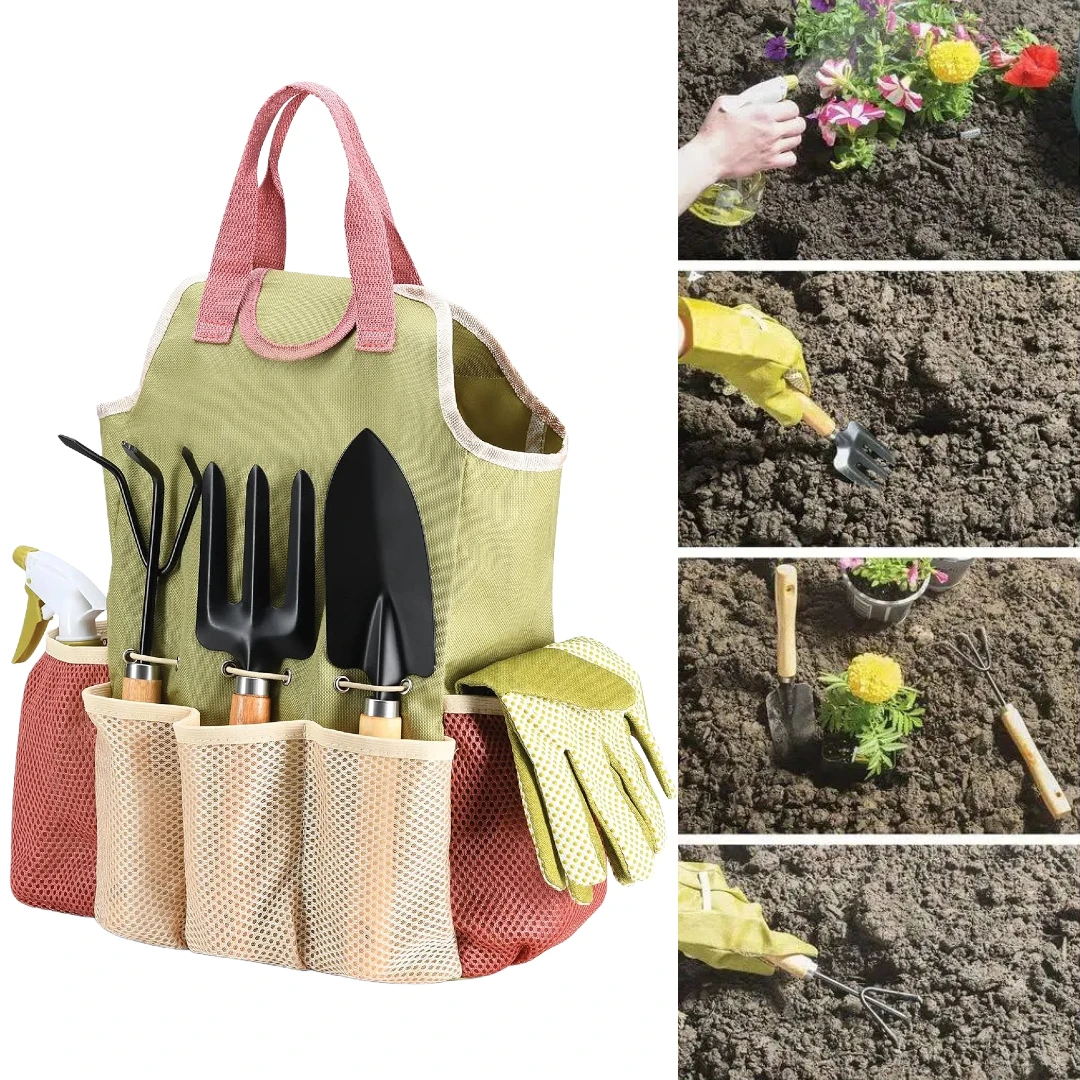 튼튼한 10종 원예 도구 세트(패션 핸드백 포함), 내구성 있는 완벽한 정원 용품 키트, 여성을 위한 이상적인 선물