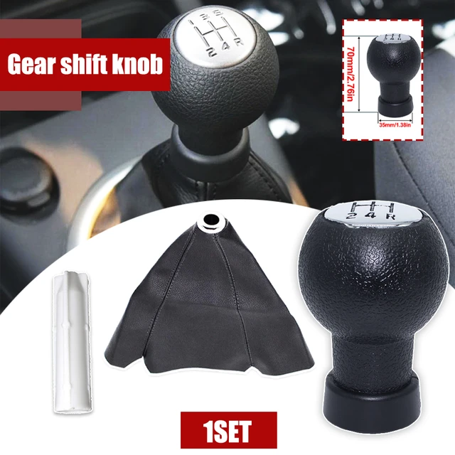 5 Speed Manual Gear Stick Knob T Type Adapter Inner Sleeve Shifter Lever  Pen Handle Cover Gaiter Boot For Suzuki alto Fiat Mazda - AliExpress