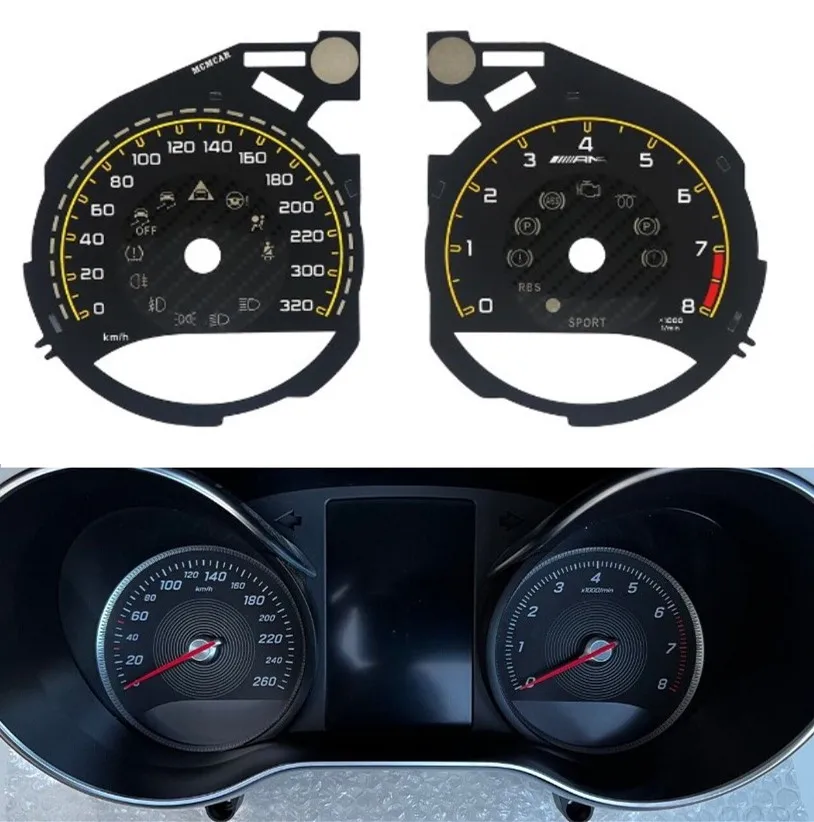 InstrumentClusterDialsOverlayForMercedesBenzW205CClassC63