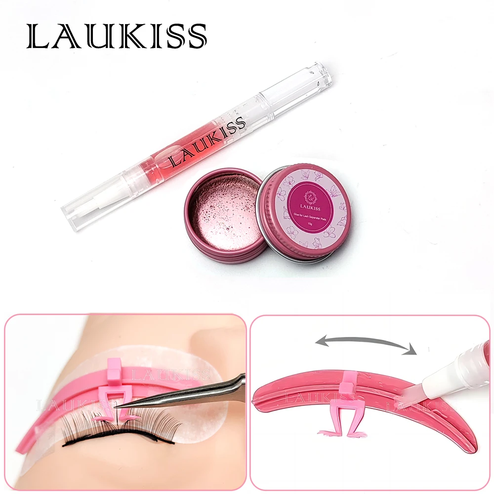 Eyelash Glue and Lubricating Oil for Eyelash Separator Kit for Eyelash Extension Efficient aid Silicone Pads For Beginners Tool