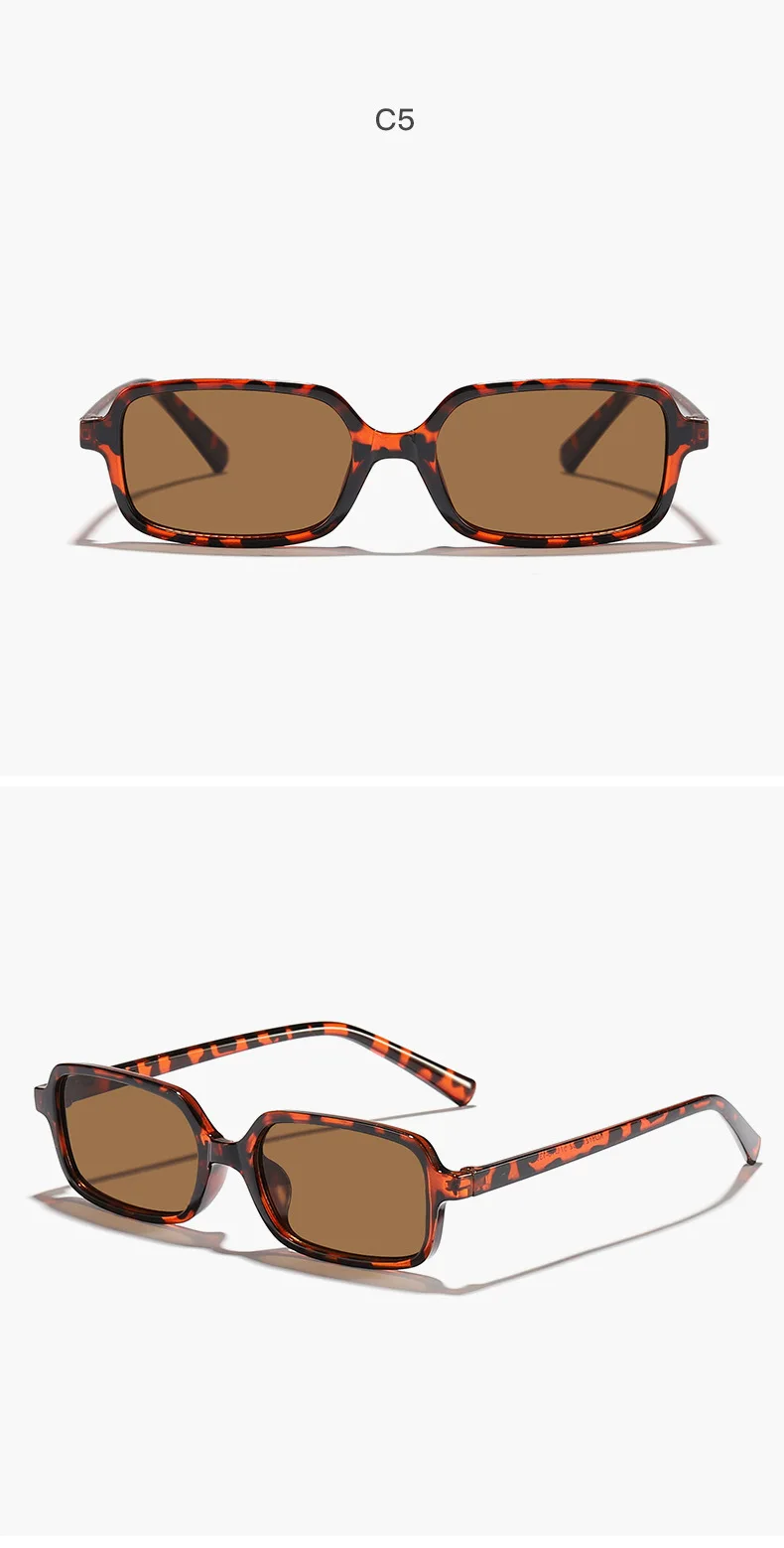 Vintage quadratische Sonnenbrille für Damen und Herren, rechteckige Sonnenbrille, ovale Sonnenbrille für Damen und Herren – Detail 13