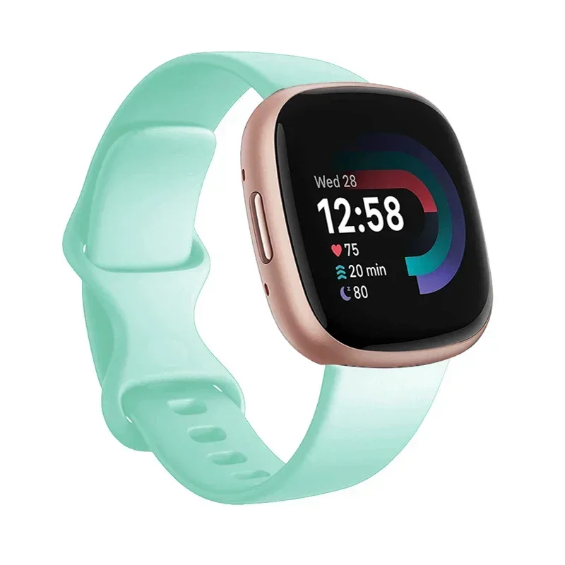 Soft Silicone Sport Bands for Fitbit Versa 3 and Sense Smartwatches