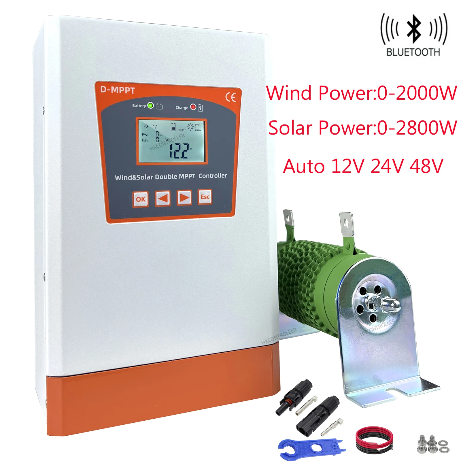 MPPT Wind Solar Hybrid Charge Controller Wind 2000W & Solar 2800W 12V